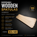 Wooden spatulas x100pcs
