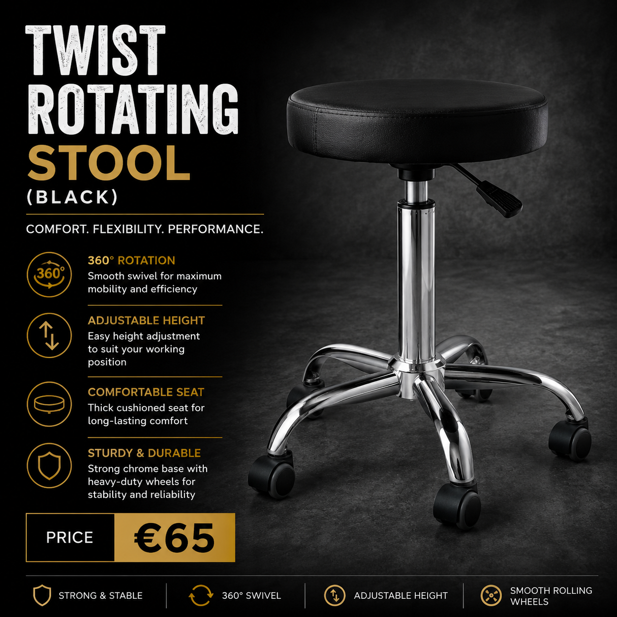 Twist rotating stool
