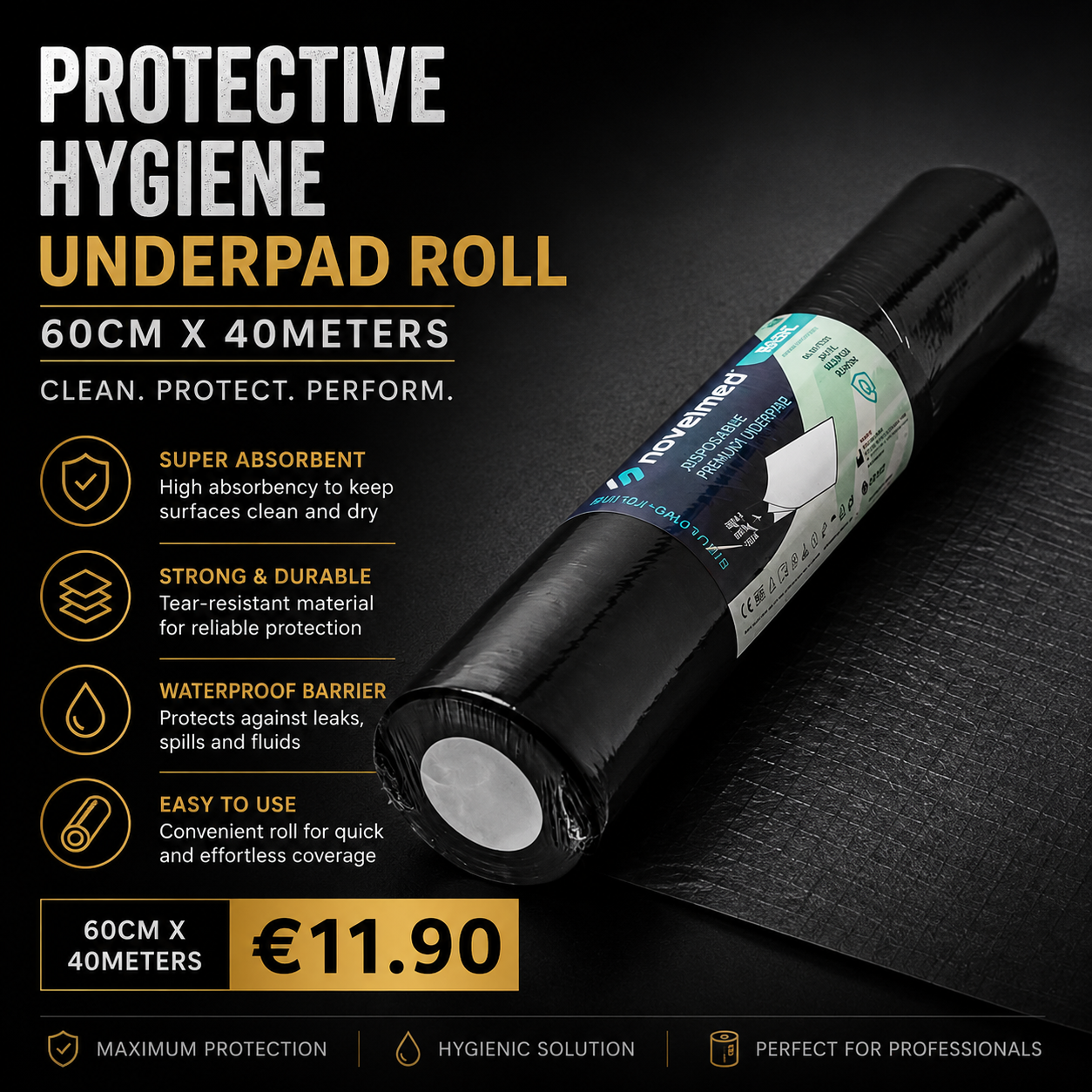 Hygiene underpad roll