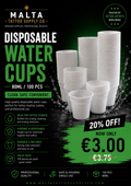 💧 DISPOSABLE WATER CUPS – 80ML (100 PCS) 💧
